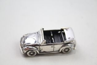 Vintage .925 STERLING SILVER Novelty VM Miniature Convertible Car (25g) // Diameter - 4.5cm In