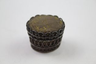 Antique / Vintage .930 Silver Novelty Basket Haberdashery Pin Cushion (26g) // XRF TESTED FOR PURITY