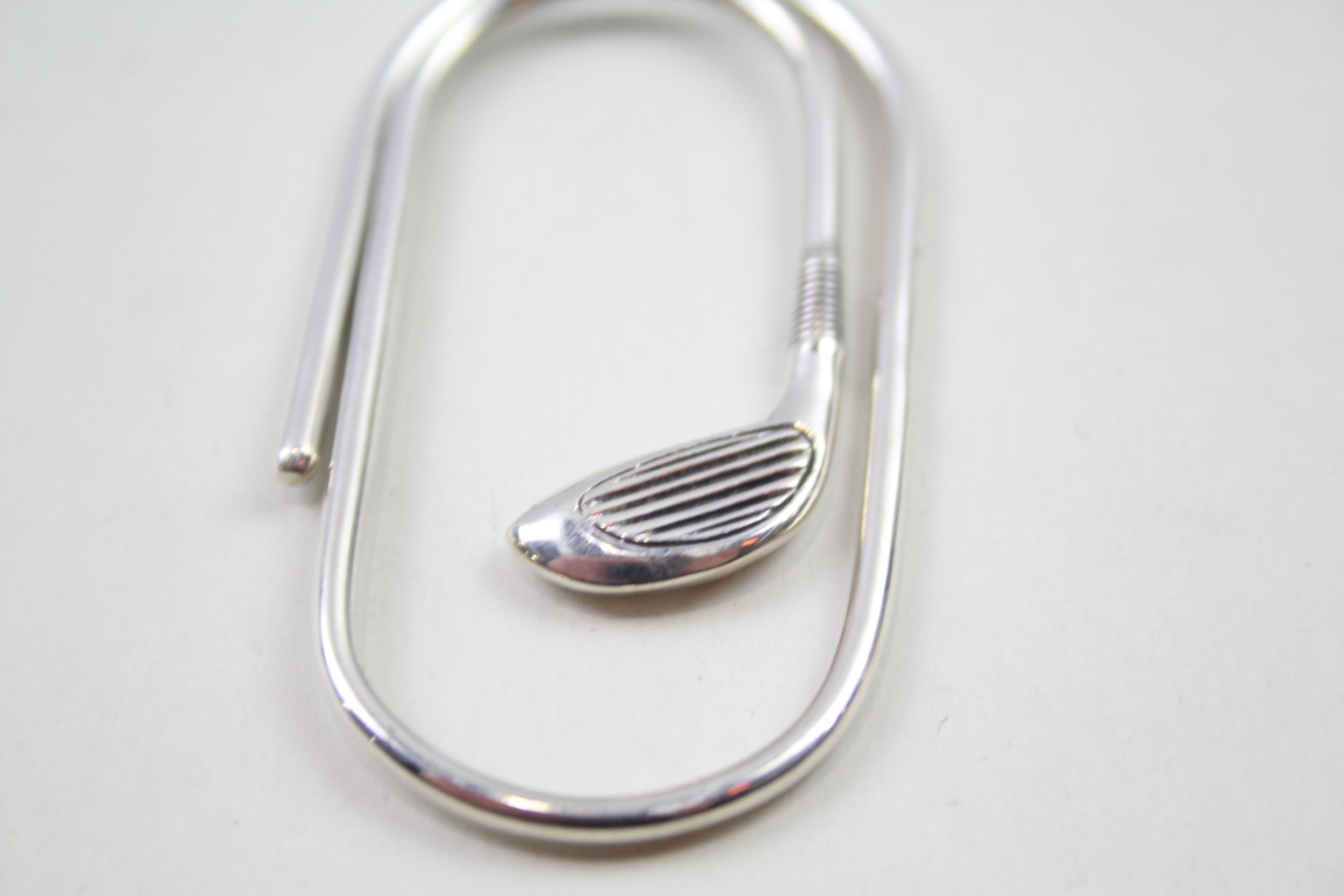Vintage Stamped .925 Sterling Silver Novelty Golf Club Paperclip Bookmark (17g) // Length - 7cm In - Image 3 of 6