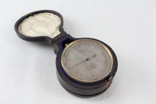 Antique Cased Barometer Compass Thermometer by J.H Steward London // Antique Cased Barometer Compass