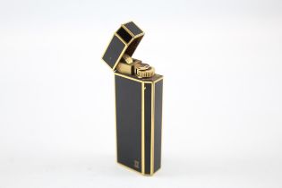 Cartier Cigarette Lighter Inc. Vintage Gold Plated Black Lacquer x 1 // Cartier Cigarette Lighter