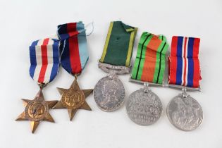 WW2 GV.I Territorial Medal Group inc. France and Germany Star // WW2 GV.I Territorial Medal Group