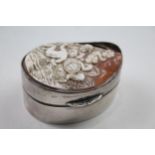 Antique / Vintage .925 Sterling Silver Trinket / Snuff Box w/ Cherub Cameo (48g) // XRF TESTED FOR