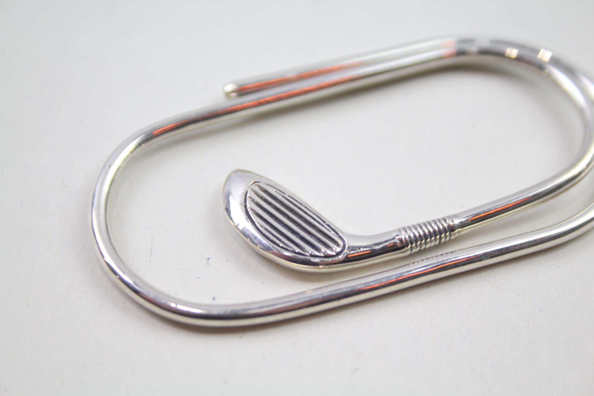 Vintage Stamped .925 Sterling Silver Novelty Golf Club Paperclip Bookmark (17g) // Length - 7cm In - Image 2 of 6