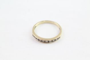 9ct gold diamond set half hoop eternity ring (1.4g) Size M