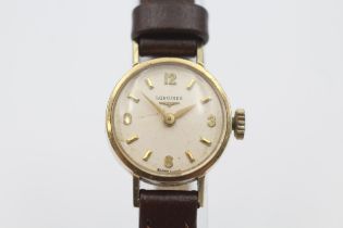 LONGINES 9ct Gold Cased Ladies Vintage WRISTWATCH Hand-Wind WORKING // LONGINES 9ct Gold Cased