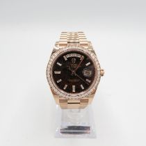 Rolex Oyster Perpetual Day-Date 228345RBR 18kt Rose Gold Eisenkiesel Dial. 2021. Brand new - never