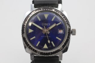 OMNIA Gents Divers Style C.1970's WRISTWATCH Hand-wind WORKING // OMNIA Gents Divers Style C.1970'