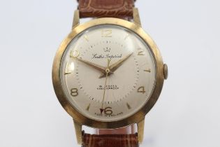 SMITHS IMPERIAL 9ct Gold Gents Vintage WRISTWATCH Hand-wind WORKING // SMITHS IMPERIAL 9ct Gold