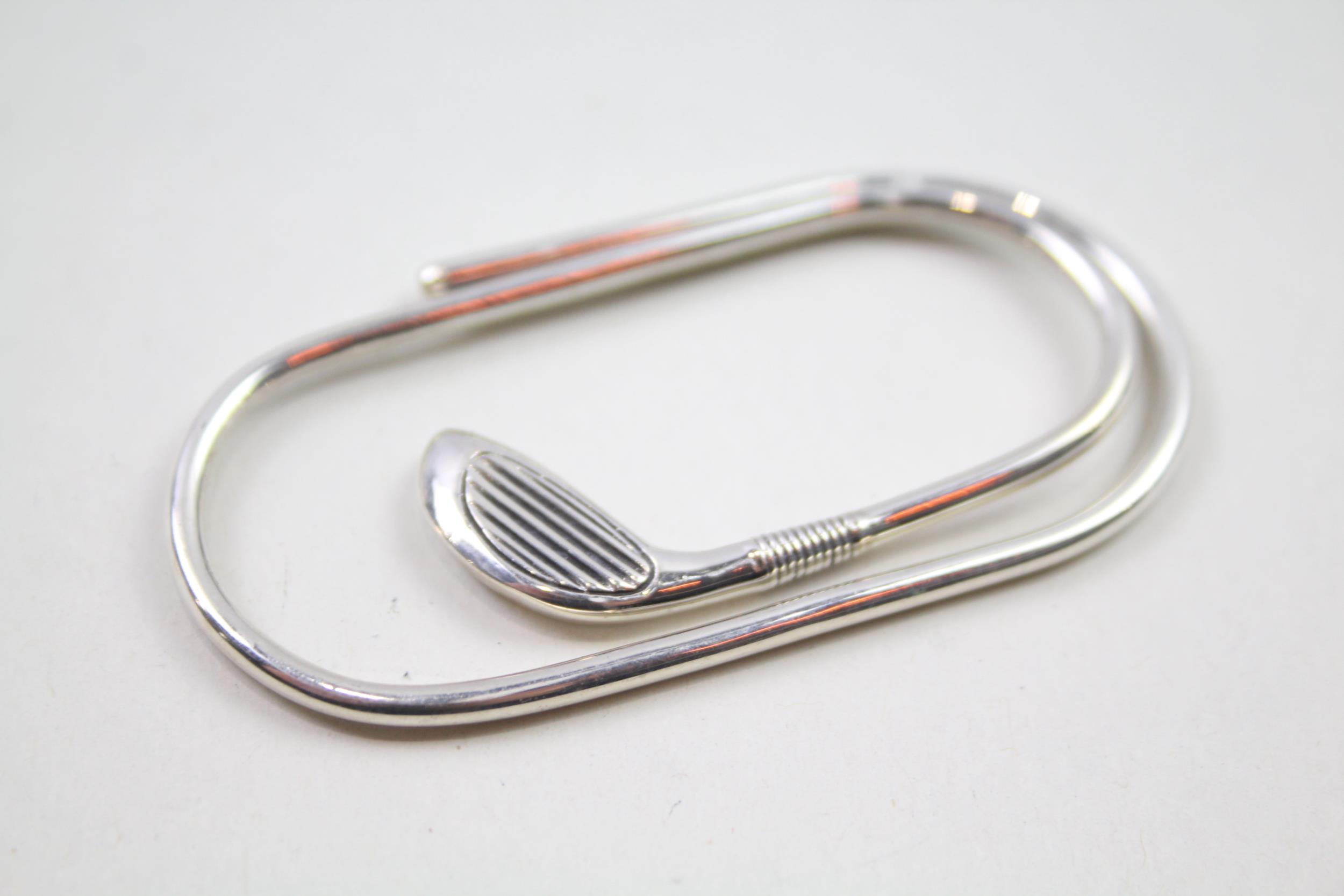 Vintage Stamped .925 Sterling Silver Novelty Golf Club Paperclip Bookmark (17g) // Length - 7cm In