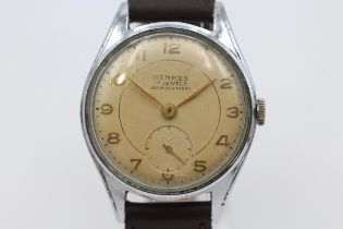 HERMES Gents Vintage C.1940's WRISTWATCH Hand-wind WORKING // HERMES Gents Vintage C.1940's