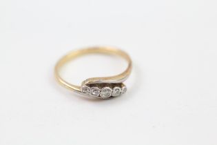 18ct gold antique single cut diamond set five stone ring (2.4g) Size N