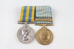 Mounted ER.II Korea Medal Pair, Queens Korea Named C/SSX 868489 F.W. Barlow // Mounted ER.II Korea