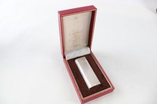 CARTIER Silver Plated Cigarette Lighter In Original Box Y6827A (83g) // UNTESTED In previously owned