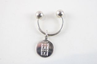 TIFFANY & CO. Stamped .925 Sterling Silver Keyring w/ Gift Engraving (10g) //Diameter - 3.2cm In