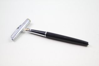 Vintage WATERMAN C/F Black Cased Fountain Pen w/ 14ct Gold Nib WRITING //Dip Tested & WRITING In