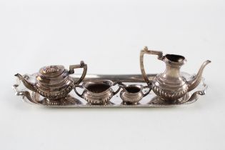5 x Vintage 1974 London Sterling Silver Miniature Tea Service w/ Tray (66g) //Maker - Unidentifiable
