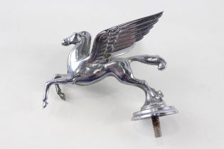 Vintage MOBIL OIL Flying Pegasus Chrome Car Mascot Advertising Ornament //Height - 8.8cm In
