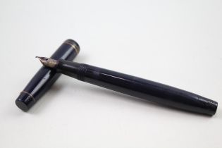 Vintage PARKER Victory Navy Fountain Pen w/ 14ct Gold Nib WRITING //Dip Tested & WRITING In