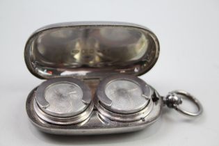 Antique 1905 Birmingham Sterling Silver Double Sovereign Case w/ Engraving 60g //w/ Personal