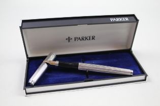 Vintage PARKER 75 Silver Plated Fountain Pen w/ 14ct Gold Nib WRITING //Dip Tested & WRITING In