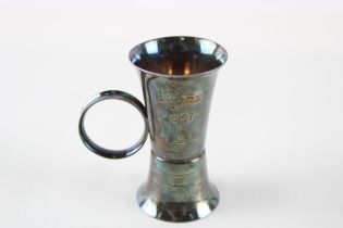 Hallmarked 2001 Sheffield Sterling Silver Jigger / Shot Measuring Cup (47g) //w/ Personal
