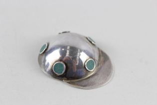 Vintage 1993 Birmingham Sterling Silver Novelty Jockey Hat Caddy Spoon (10g) //w/ Gemstone Details