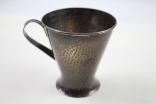 Antique Arts & Crafts 1909 London Sterling Silver Hammered Drinking Cup (134g) //Maker -