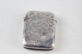 Antique Victorian 1896 Birmingham Sterling Silver Vesta / Match Case (33g) //w/ Personal Engraving