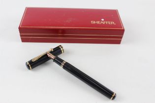SHEAFFER Connoisseur Black Fountain Pen w/ 18ct Gold Nib WRITING Boxed //Dip Tested & WRITING In