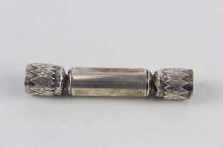 Vintage .925 Sterling Silver Novelty Christmas Cracker Pill / Snuff Box (33g) //XRF TESTED FOR