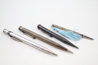 4 x Vintage .925 Sterling Silver Propelling Pencils Inc Yard O Lette (63g) //UNTESTED In vintage