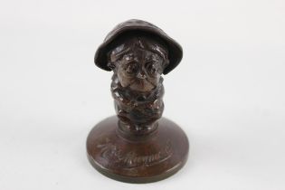 Early 20th Century MAY & PADMORE Cast Bronze Caricature Dated Xmas 1925 //Height - 8.8cm In