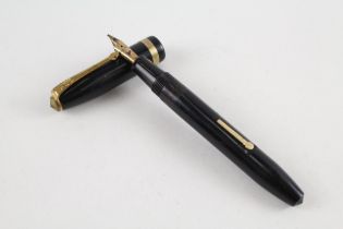 Vintage CONWAY STEWART 84 Black Fountain Pen w/ 14ct Gold Nib WRITING // Dip Tested & WRITING In