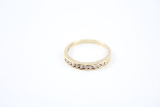 9ct gold diamond half eternity ring (1.7g) Size P 1/2
