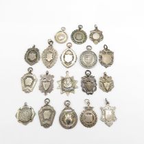 Collection of silver watch fobs 134g