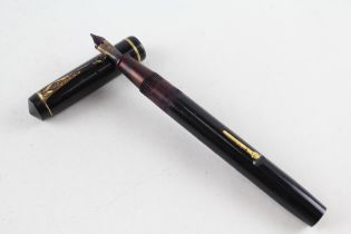 Vintage CONWAY STEWART No.286 Black Fountain Pen w/ 14ct Gold Nib WRITING // Dip Tested & WRITING In