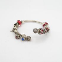 Chamilla 925 silver bracelet with charms 51g