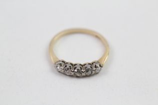 18ct gold diamond five stone ring (1.8g) Size K