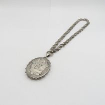 Antique book chain and locket - chain measures 180mm locket measures 45mm 31.7g