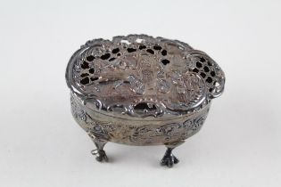 Antique Edwardian 1905 London Sterling Silver Figural Jewellery Trinket Box 70g // Maker - William