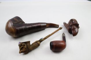 4 x Estate Pipes Inc. Clay Gemstone - Large Cherry & G. Cooke For Restoration // 4 x Estate Pipes