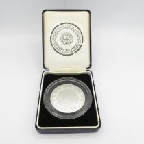 Silver coin Twenty Five Year Anniversary of the Central Bank of Kuwait. In protective case and