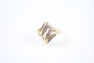 10ct gold diamond dress ring (3.3g) Size M 1/2