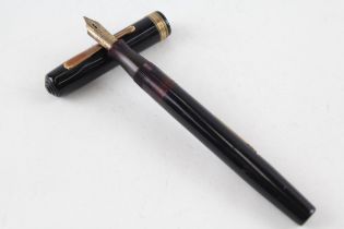 Vintage WATERMAN Ideal Black Cased Fountain Pen w/ 14ct Gold Nib WRITING // Dip Tested & WRITING