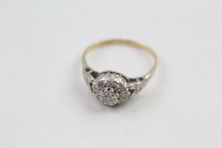 18ct gold diamond vintage ring (2.9g) Size K