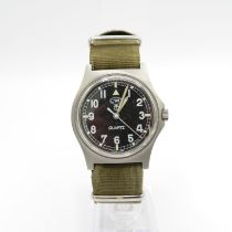 CWC Cabot Watch Company Gent's Military issued quartz wristwatch working new battery fitted NATO