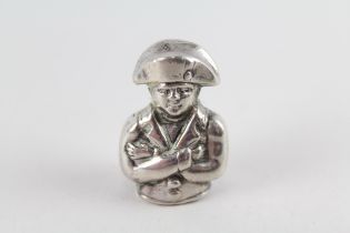 Vintage .850 Silver Miniature Novelty Lord Nelson Bust / Ornament (11g) // XRF TESTED FOR PURITY