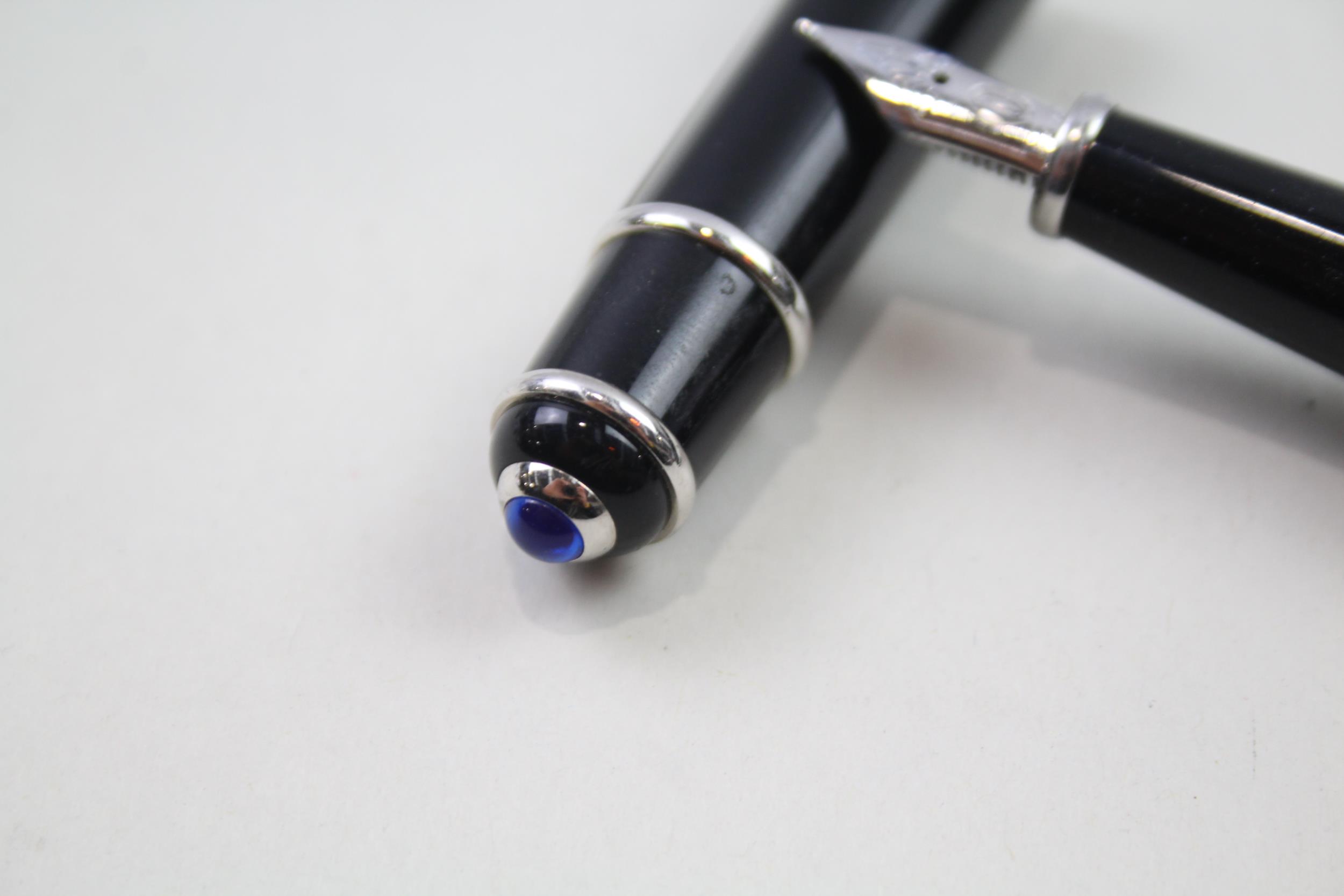 CARTIER Diabolo Black Cased Fountain Pen w/ 18ct White Gold Nib WRITING // Dip Tested & WRITING - Image 3 of 10