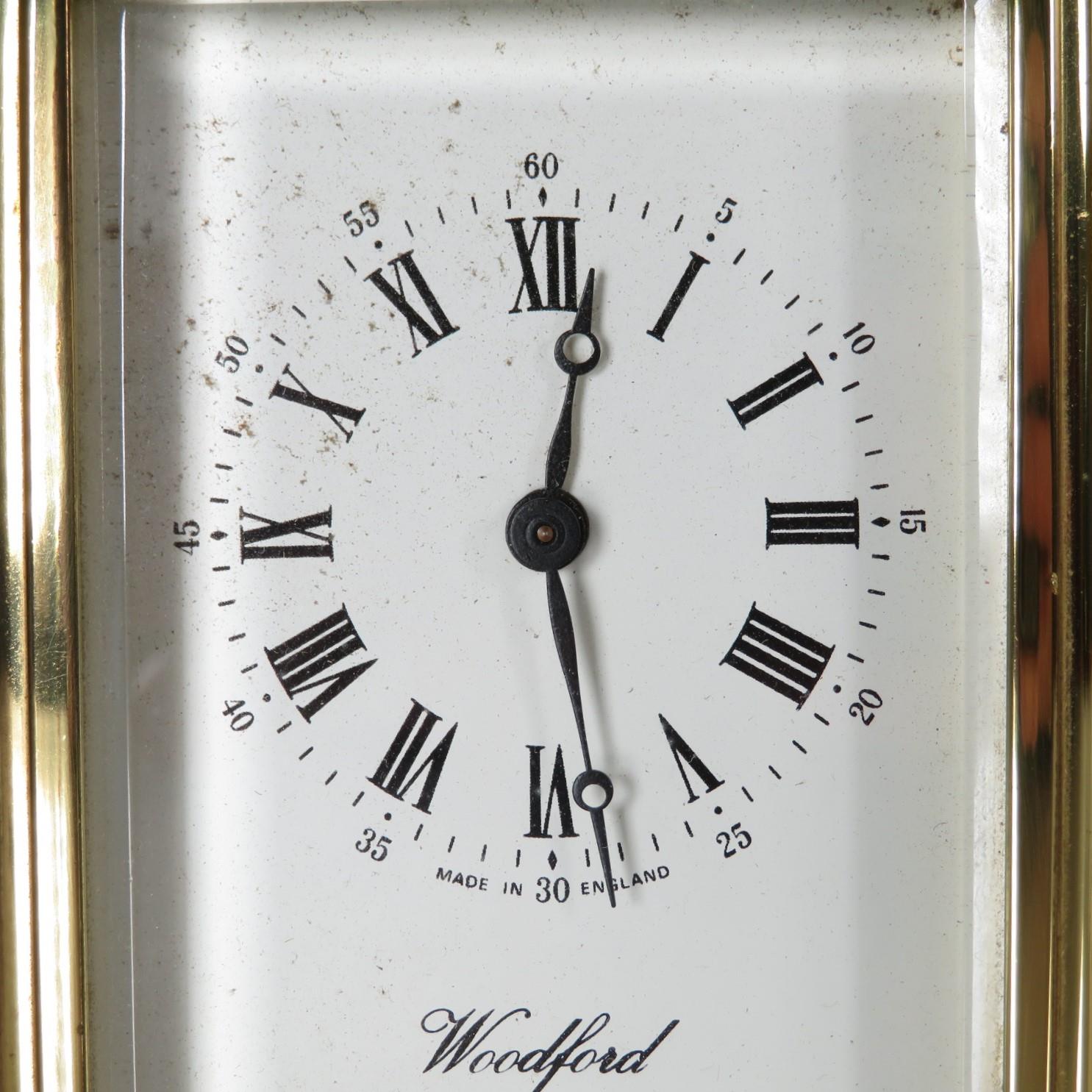 A Woodford midsized chiming carriage clock with 13 unadjusted jewel. 120mm x 80mm. Fully running // - Image 2 of 6